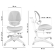 Комплект Anatomica Genius парта + кресло + надстройка + выдвижной ящик + подставка для книг белый/розовый с розовым креслом Funken