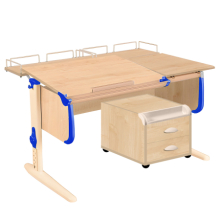 письменный стол дэми сут-25-04 120 см раздельный с тумбой и задними приставками Дэми СУТ-25-04